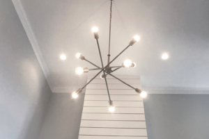 chandelier on ceiling