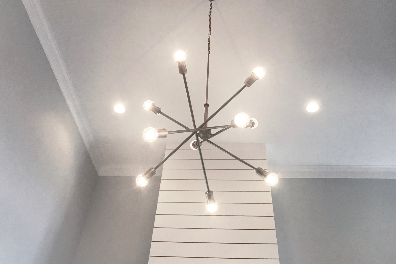 chandelier on ceiling
