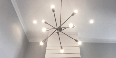 chandelier on ceiling